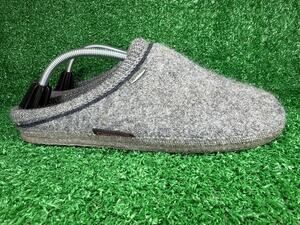 Giesswein Veitsch Wool Slippers Men's Size 10 EU 43 Gray Slip On Mules